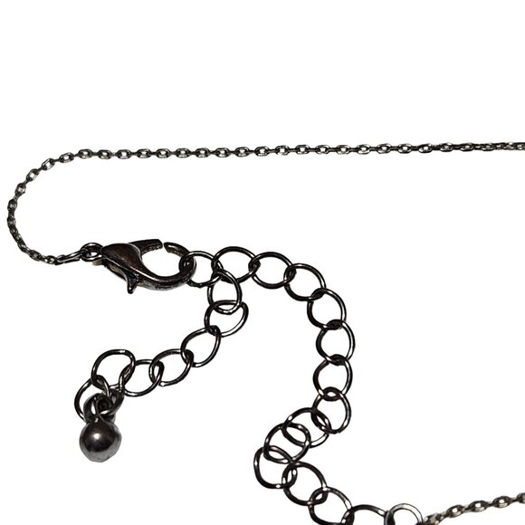 Elegant Gold Tone Square Beaded Necklace Simple Minimalist Fashion Jewelry - Picture 4 of 6